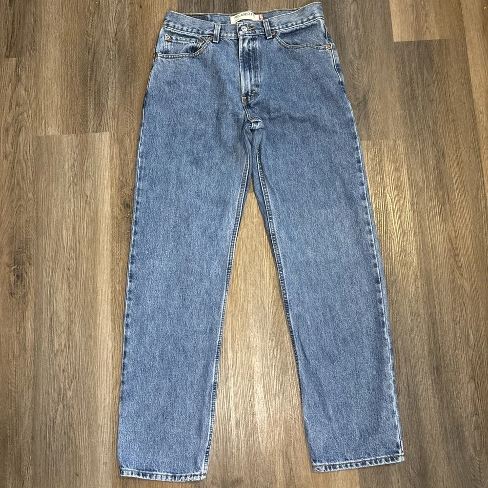VTG Levis 550 Blue Jeans Men 32x33 Cotton Denim Relaxed Tapered Fit Med Wash Y2K